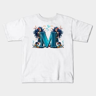 Mermaid Alphabet The Letter M Kids T-Shirt